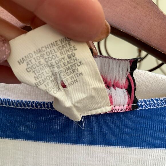 Vintage California Happenings stripe long cardigan MEDIUM - Picture 5 of 9